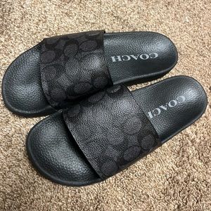 Black Coach Slides / Coach / Sandals / Pool Slides